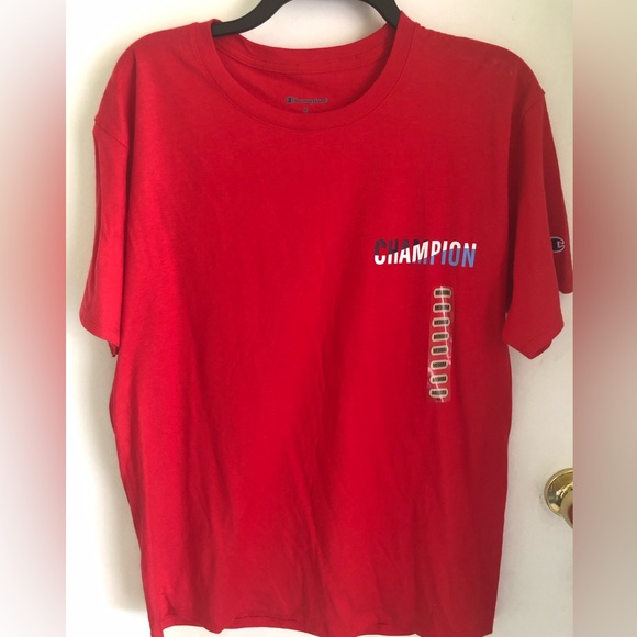 CHAMPION MEN’S T-SHIRT/ RED/ MEDIUM. NWT - Picture 7 of 7